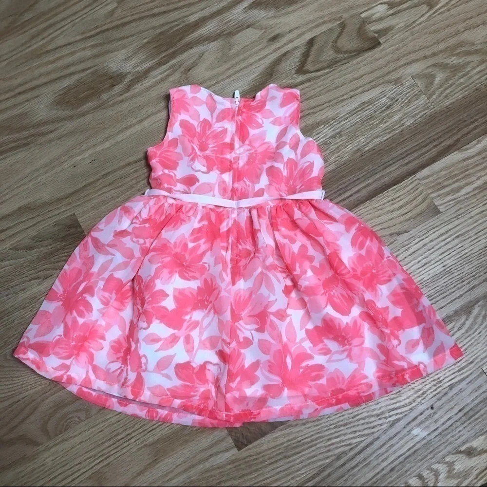 Carter’s Pink Floral A-line Dress Sz 6 Months Baby Girl Sleeveless